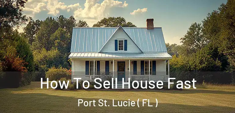  How To Sell House Fast Port St. Lucie ( FL )