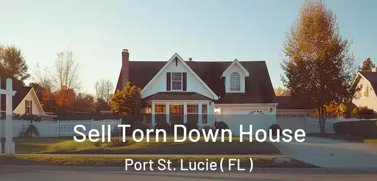  Sell Torn Down House Port St. Lucie ( FL )